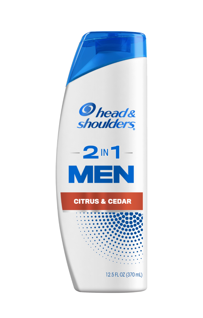 Mens 2 in 1 Dandruff Shampoo and Conditioner, Citrus & Cedar