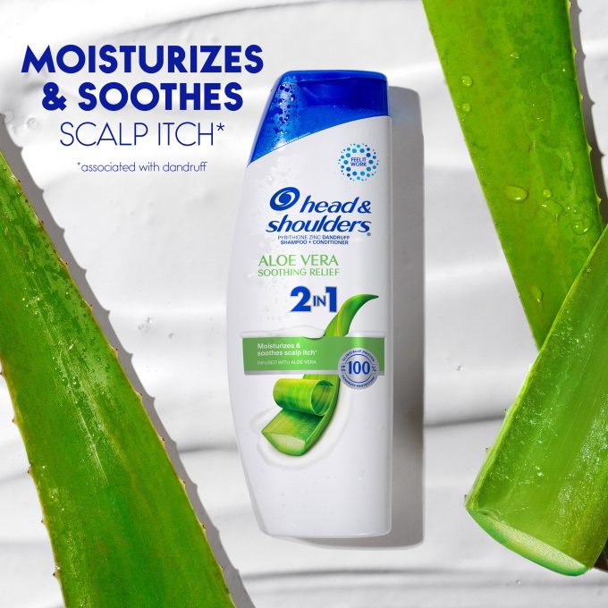 2 in 1 Dandruff Shampoo and Conditioner, Anti-Dandruff Treatment, Aloe Vera for Soothing Scalp Relief, Paraben Free