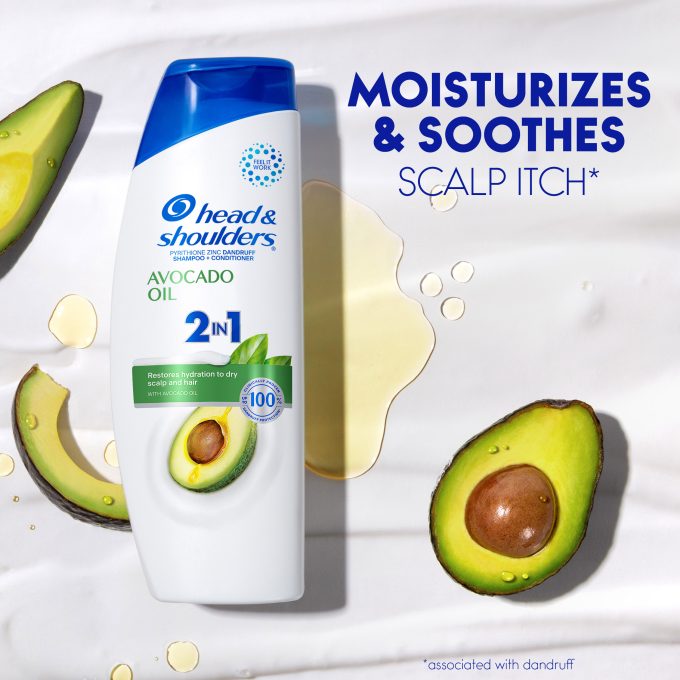 2 in 1 Dandruff Shampoo and Conditioner, Anti-Dandruff Treatment, Avocado Oil for Dry Scalp and Hair, Paraben Free