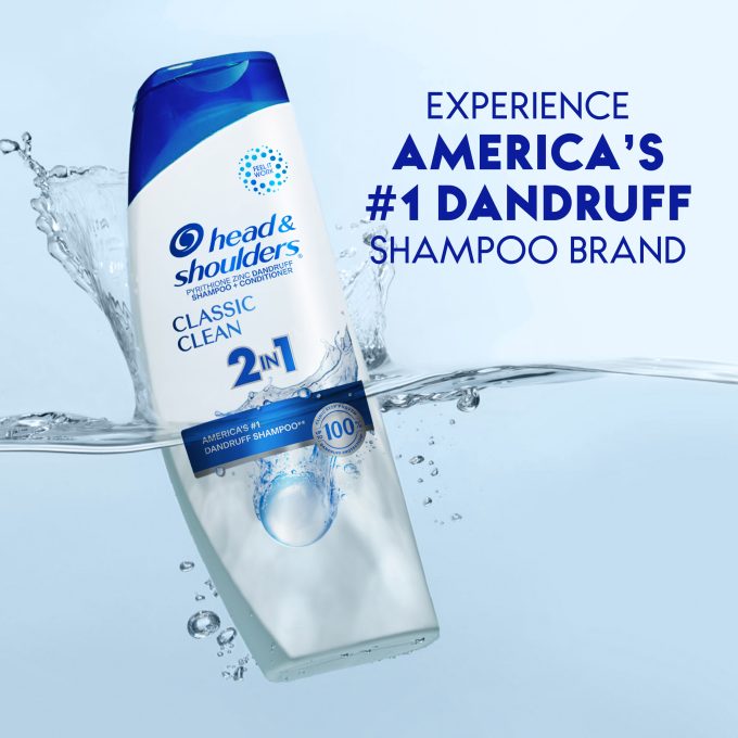 Classic Clean Anti-Dandruff 2 in 1 Shampoo and Conditioner for Daily Use, Paraben Free