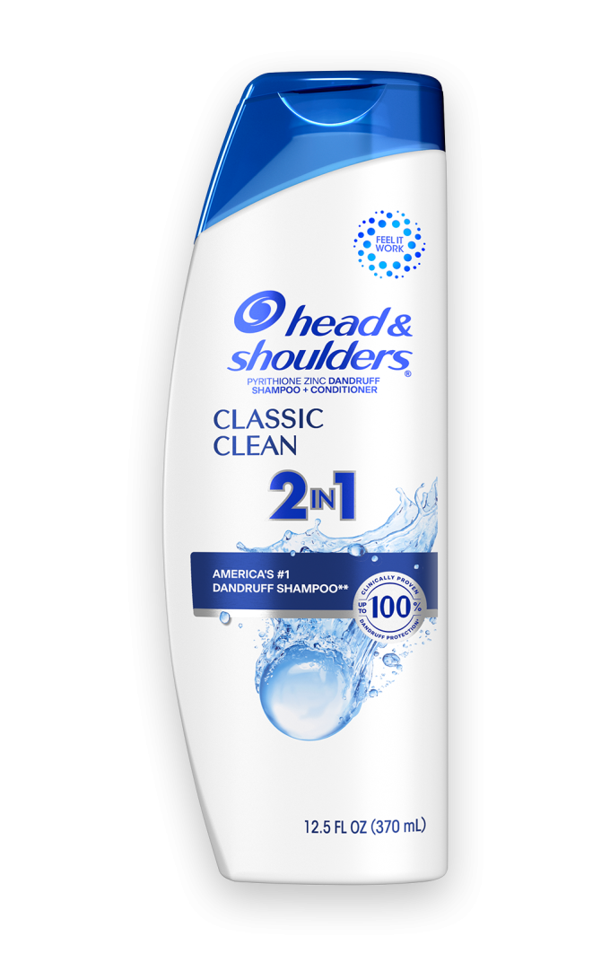 Classic Clean Anti-Dandruff 2 in 1 Shampoo and Conditioner for Daily Use, Paraben Free