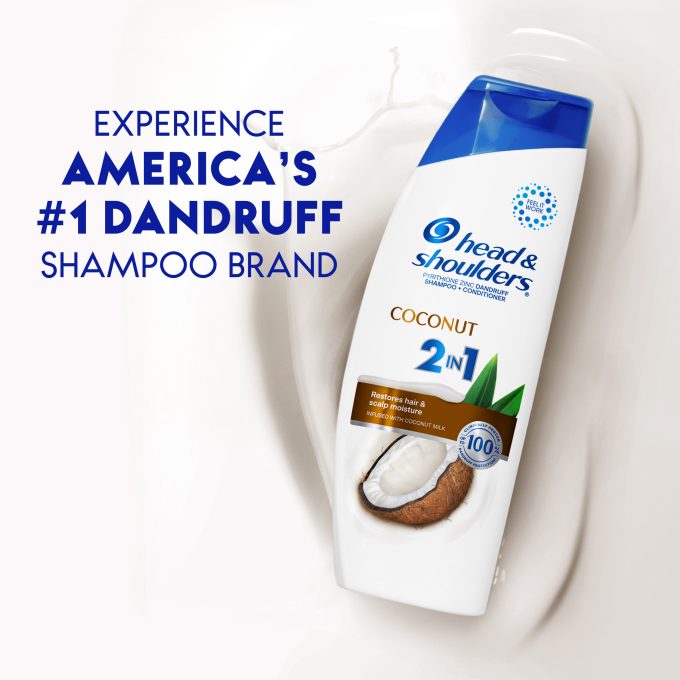 Coconut Anti-Dandruff 2 in 1 Dandruff Shampoo and Conditioner for Daily Use, Paraben Free