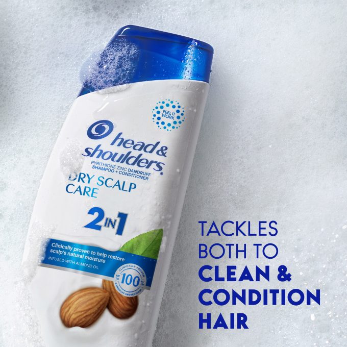 Dry Scalp Care Anti-Dandruff 2 in 1 Shampoo and Conditioner for Daily Use, Paraben Free
