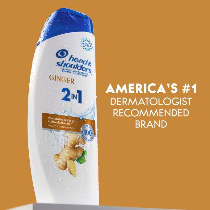Ginger 2 in 1 Anti-Dandruff Shampoo and Conditioner for Daily Use, Paraben Free