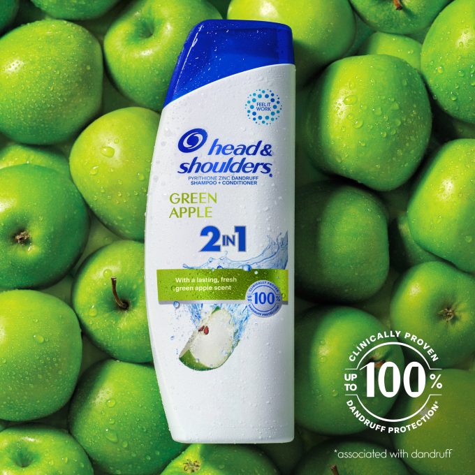 Green Apple Anti-Dandruff 2 in 1 Dandruff Shampoo and Conditioner for Daily Use, Paraben Free