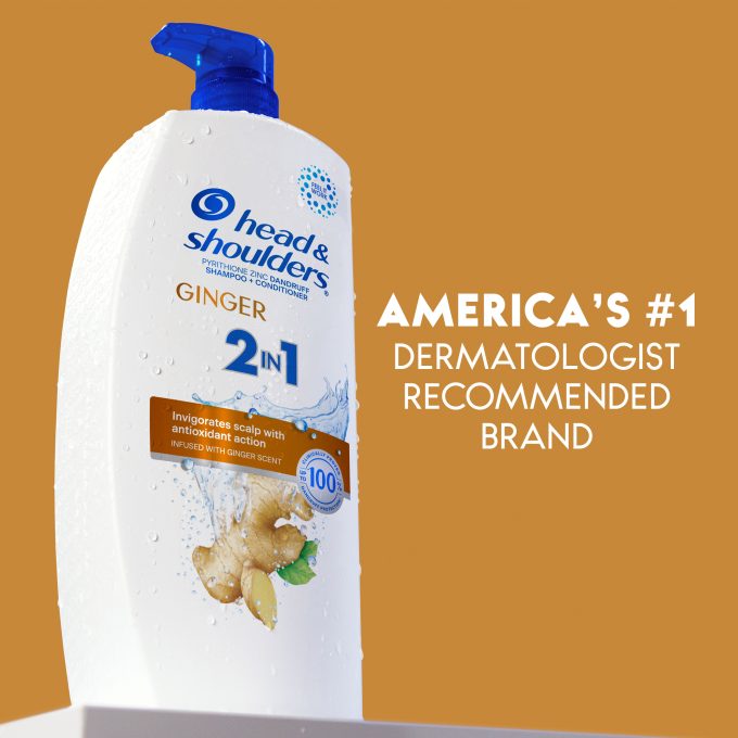 Ginger Anti-Dandruff 2 in 1 Shampoo and Conditioner for Daily Use, Paraben Free