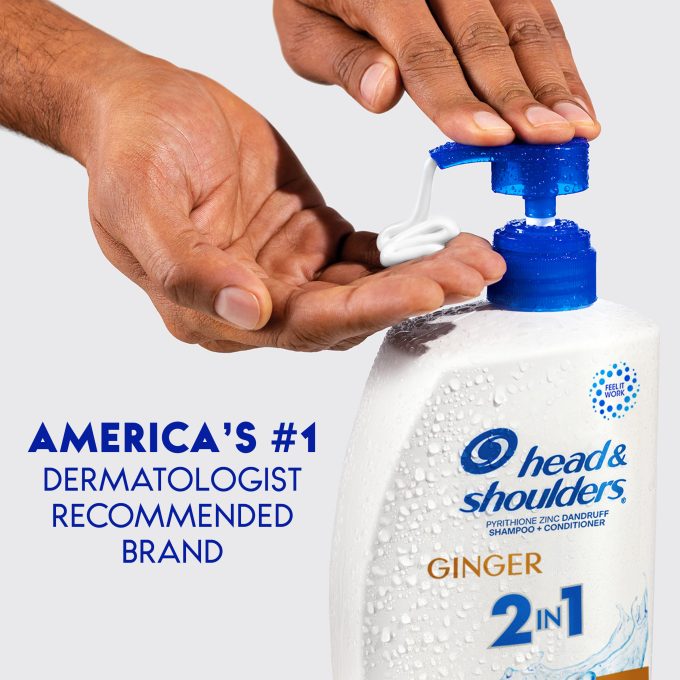 Ginger Anti-Dandruff 2 in 1 Shampoo and Conditioner for Daily Use, Paraben Free