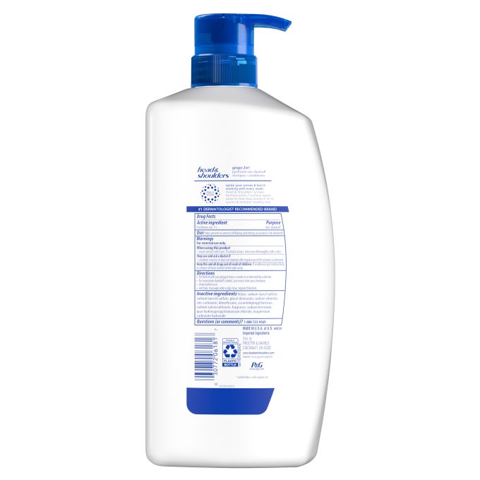 Ginger Anti-Dandruff 2 in 1 Shampoo and Conditioner for Daily Use, Paraben Free