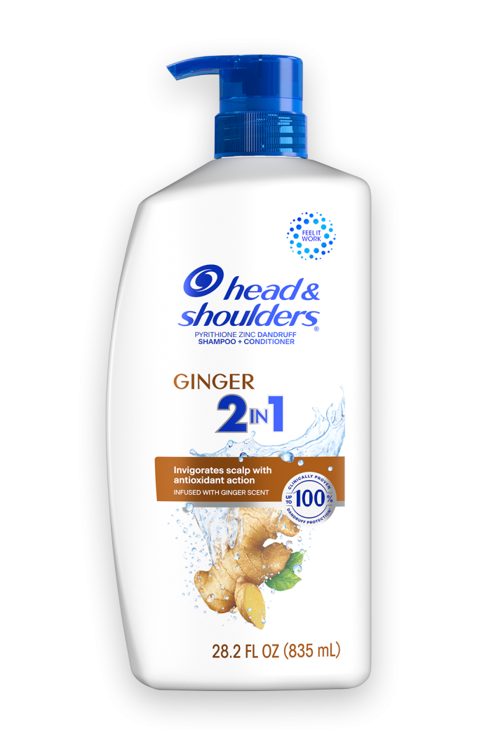 Ginger Anti-Dandruff 2 in 1 Shampoo and Conditioner for Daily Use, Paraben Free