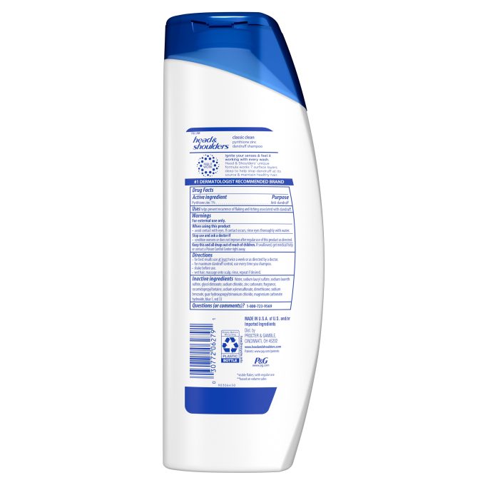 Classic Clean Anti-Dandruff Shampoo for Daily Use, Paraben Free