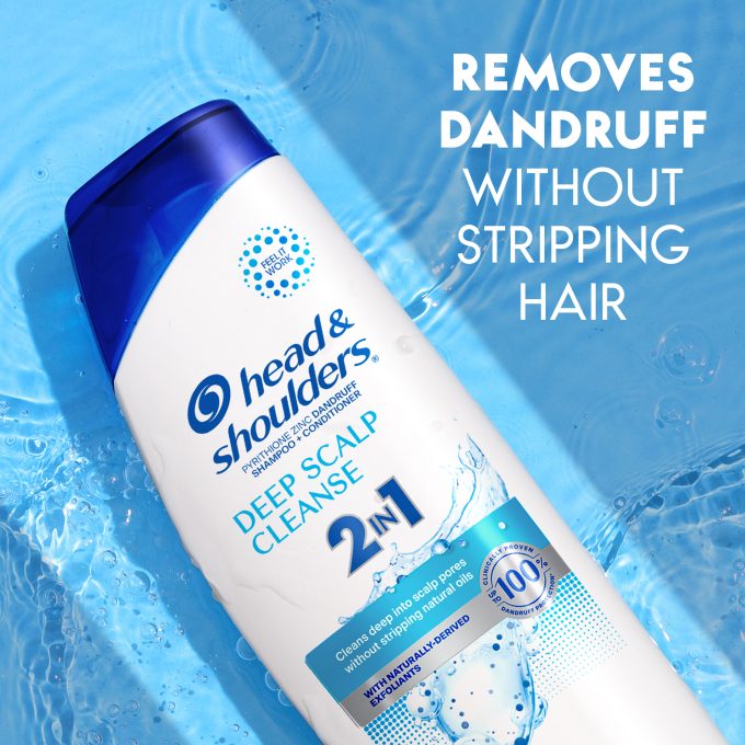 Deep Scalp Cleanse 2 in 1 Anti-Dandruff Shampoo and Conditioner for Daily Use, Paraben Free